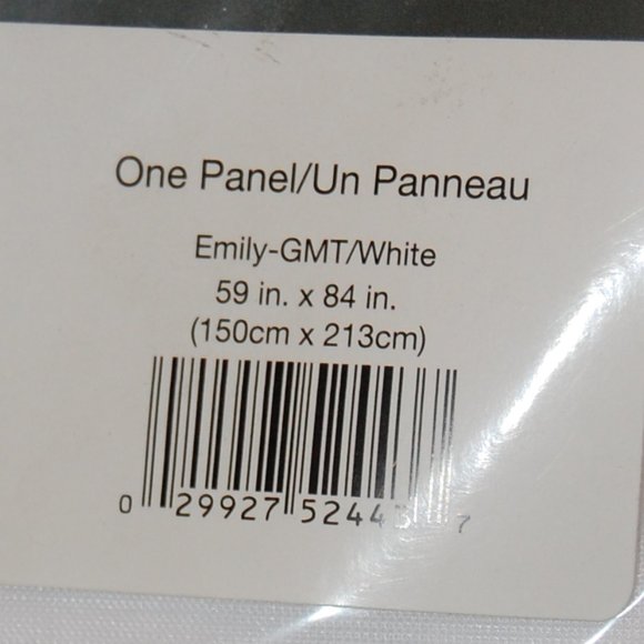 5  White Curtain Panels With Silver -Lichtenberg No. 908  59" x 84"  New in Pkg. - Picture 4 of 10